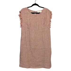 Rachel Ashwell 100% Linen Scandinavian Minimalist Dress Womens Size 6 Quiet Luxe